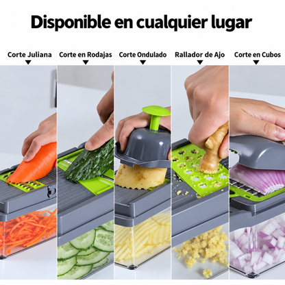 Jansol Chef Pro — Cortador, Rallador y Mandolina de Verduras 14 Piezas