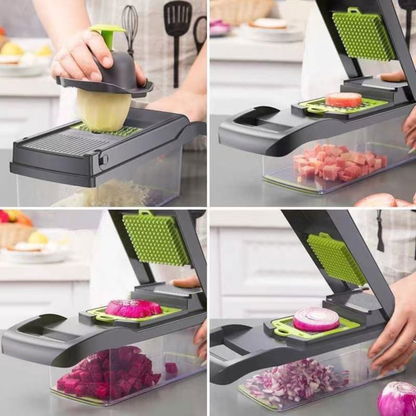 Jansol Chef Pro — Cortador, Rallador y Mandolina de Verduras 14 Piezas